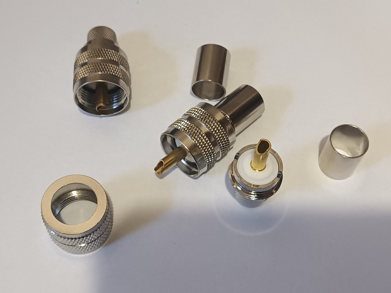 Високочастотний розʼєм UHF male PL-259 під обтиск на кабель 5D-FD, LMR-300, РК 50-4.8-31