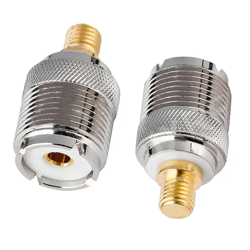 Перехідник UHF — MOTO, гніздо UHF (SO239) — Motorola flat, корпус латунь