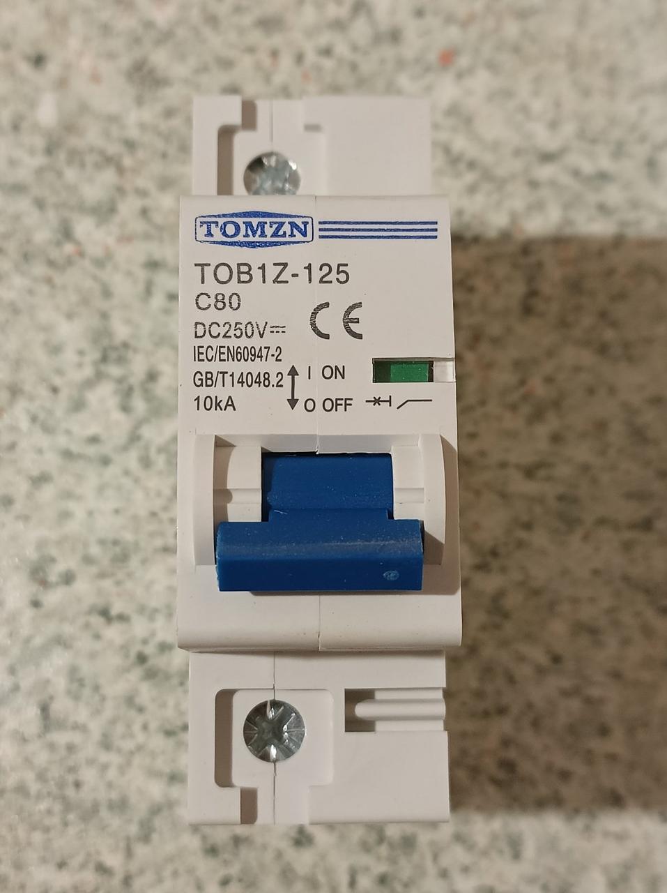 Автомат постійного струму TOMZN 80A DC 250V 1P