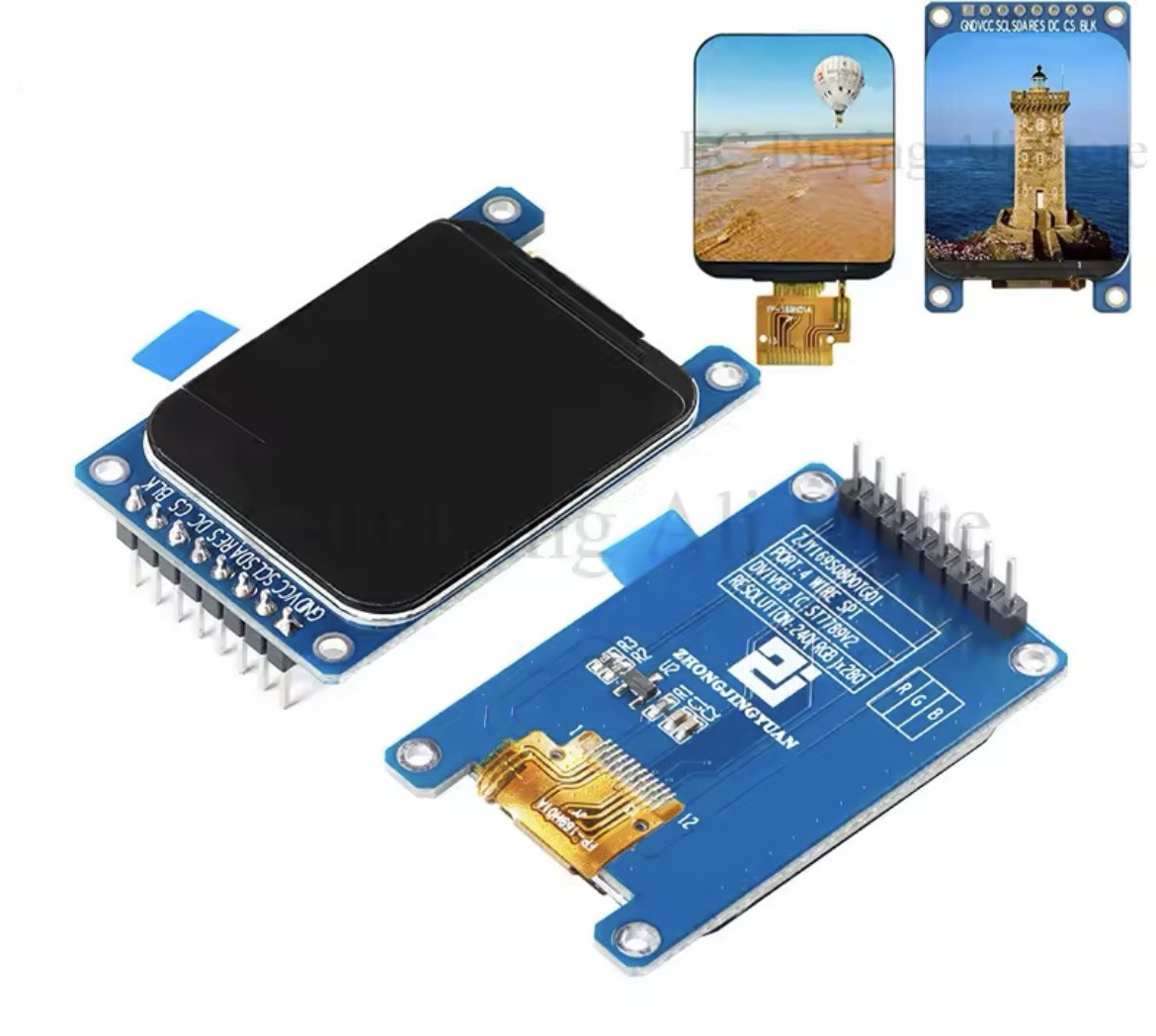 SPI дисплейний модуль TFT 1.69" IPS екран 240×280, контролер ST7789