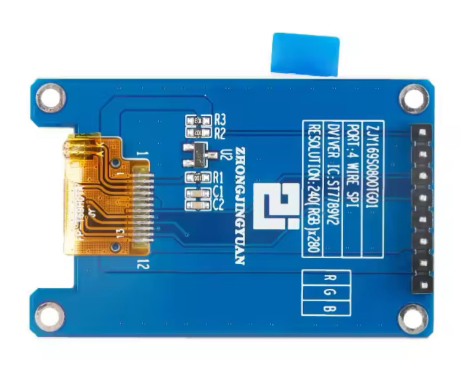 SPI дисплейний модуль TFT 1.69" IPS екран 240×280, контролер ST7789
