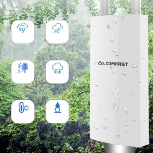 Потужна зовнішня точка доступу COMFAST CF-EW72 V2 1200Mbps Dual Band 2.4GHz + 5GHz