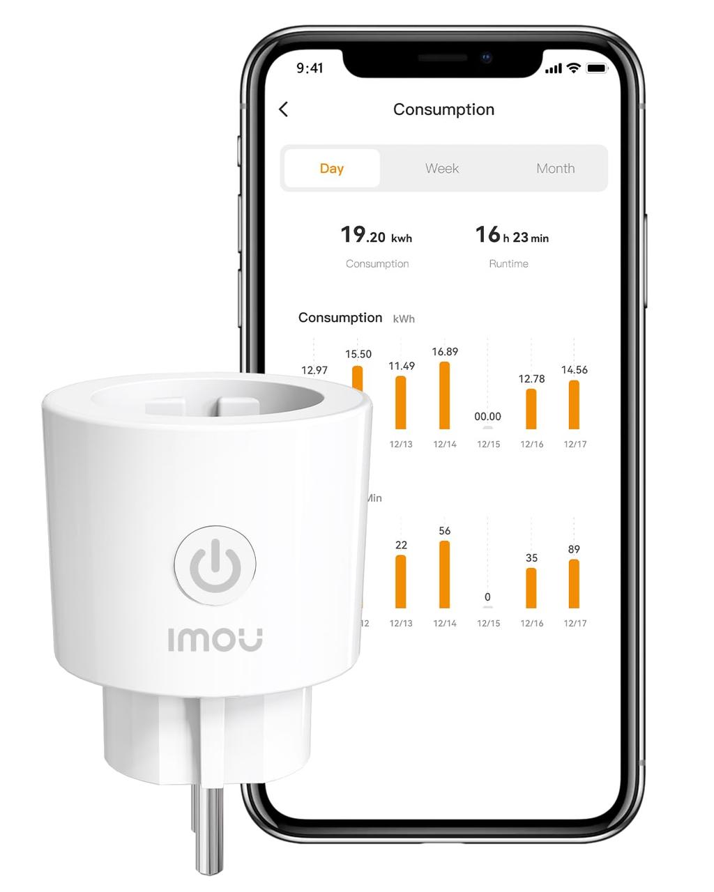 Розумна Wi-Fi розетка Imou CE2P 16A 3680W, керування Imou Life / Google Home / Alexa / MATTER