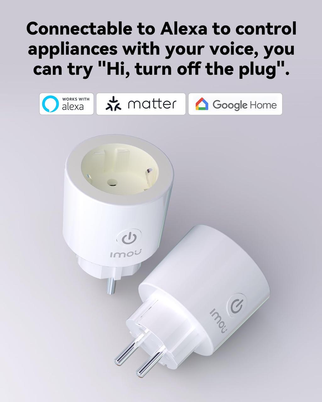 Розумна Wi-Fi розетка Imou CE2P 16A 3680W, керування Imou Life / Google Home / Alexa / MATTER