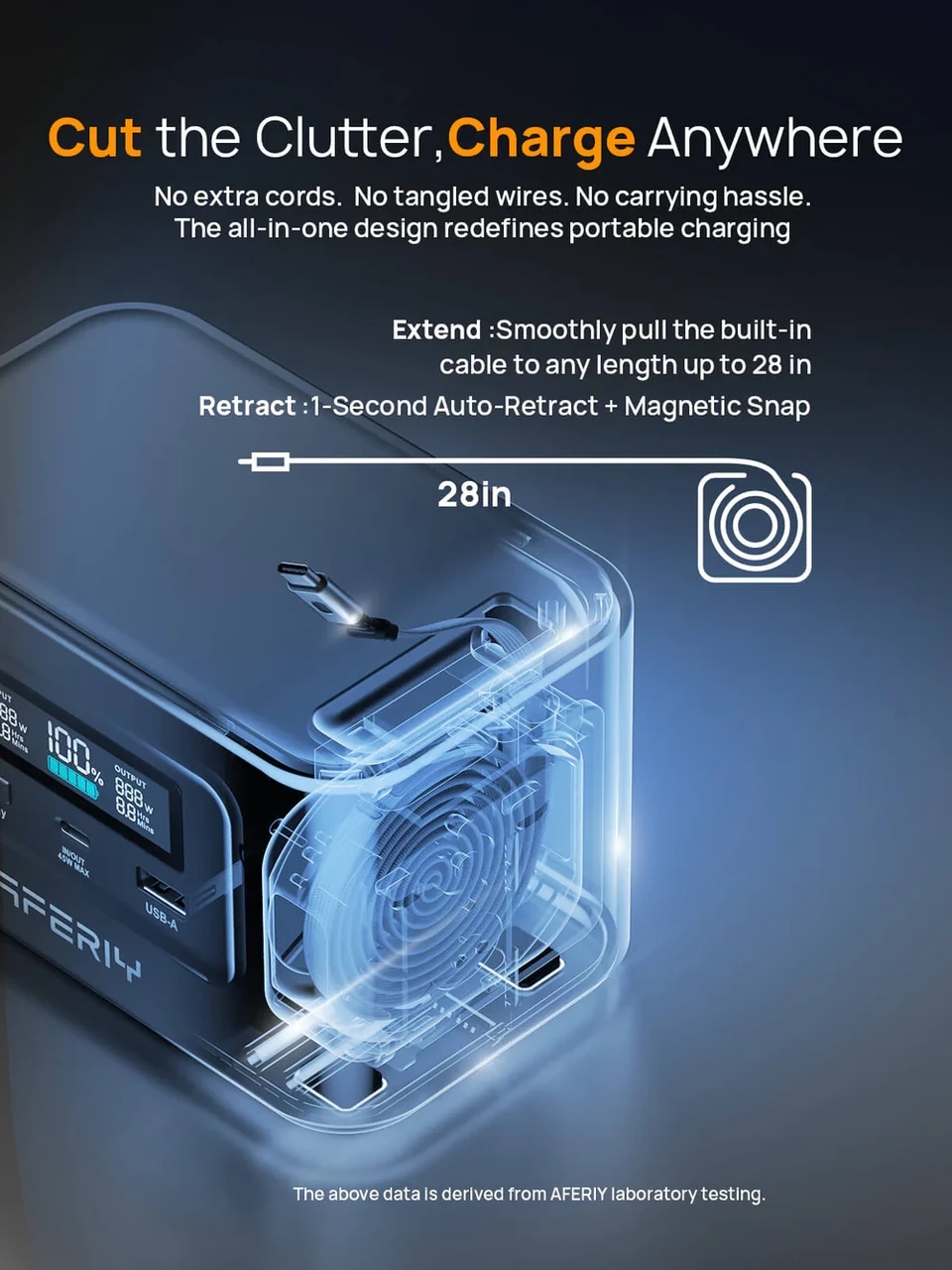 Зарядна станція AFERIY Nano100 LiFePO4 31000 mAh 99.2Wh 100W