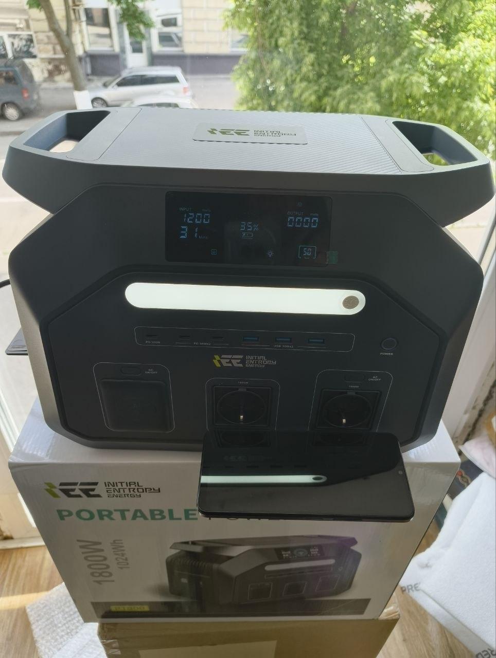 Портативна електростанція IEETek P1800 1024 Вт·год 1800 Вт, заряджання 1.2 год