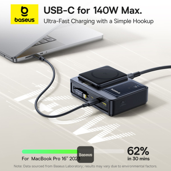 Baseus Nomos 5-in-1 Desktop Charger Qi2 140 Вт