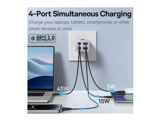 Мережевий зарядний пристрій BASEUS GaN6 Pro Fast Charger 65W Type-C to Type-C cable