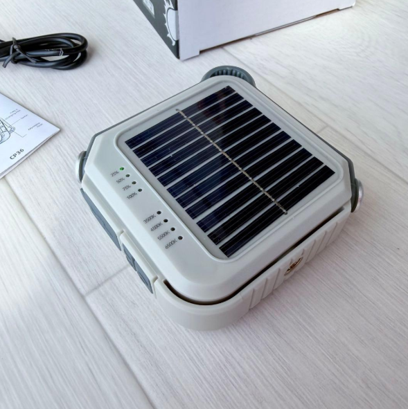 Акумуляторний кемпінговий ліхтар Warsun CP36, 10 Вт LED, 6000mAh, IPX5, Type-C, 2700K-6500K, сірий