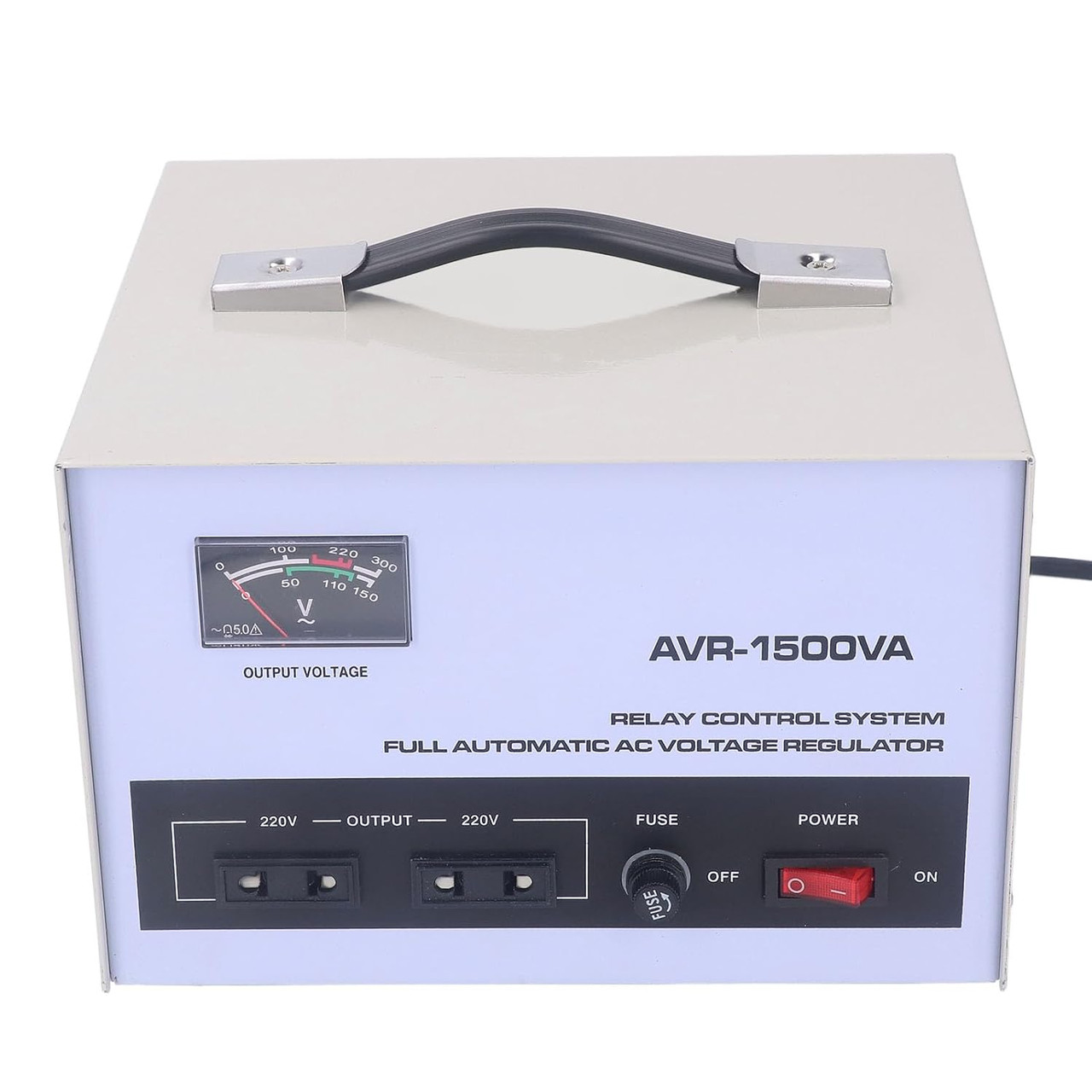 Стабілізатор напруги AVR-1500VA 150-260V 1500 Вт, однофазний релейний автоматичний 220В