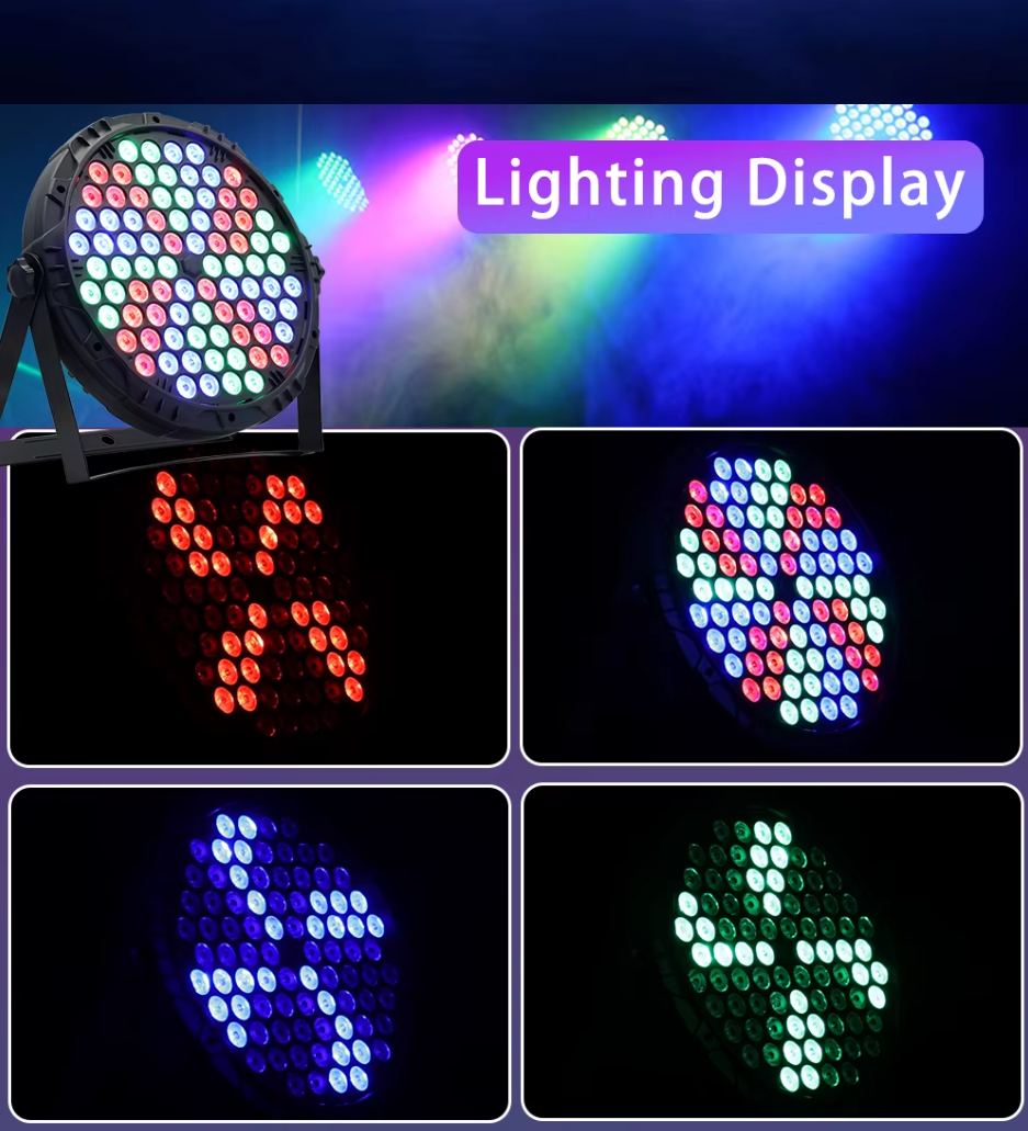 RGB LED PAR прожектор 100W 84 LED / DMX512 / світломузика
