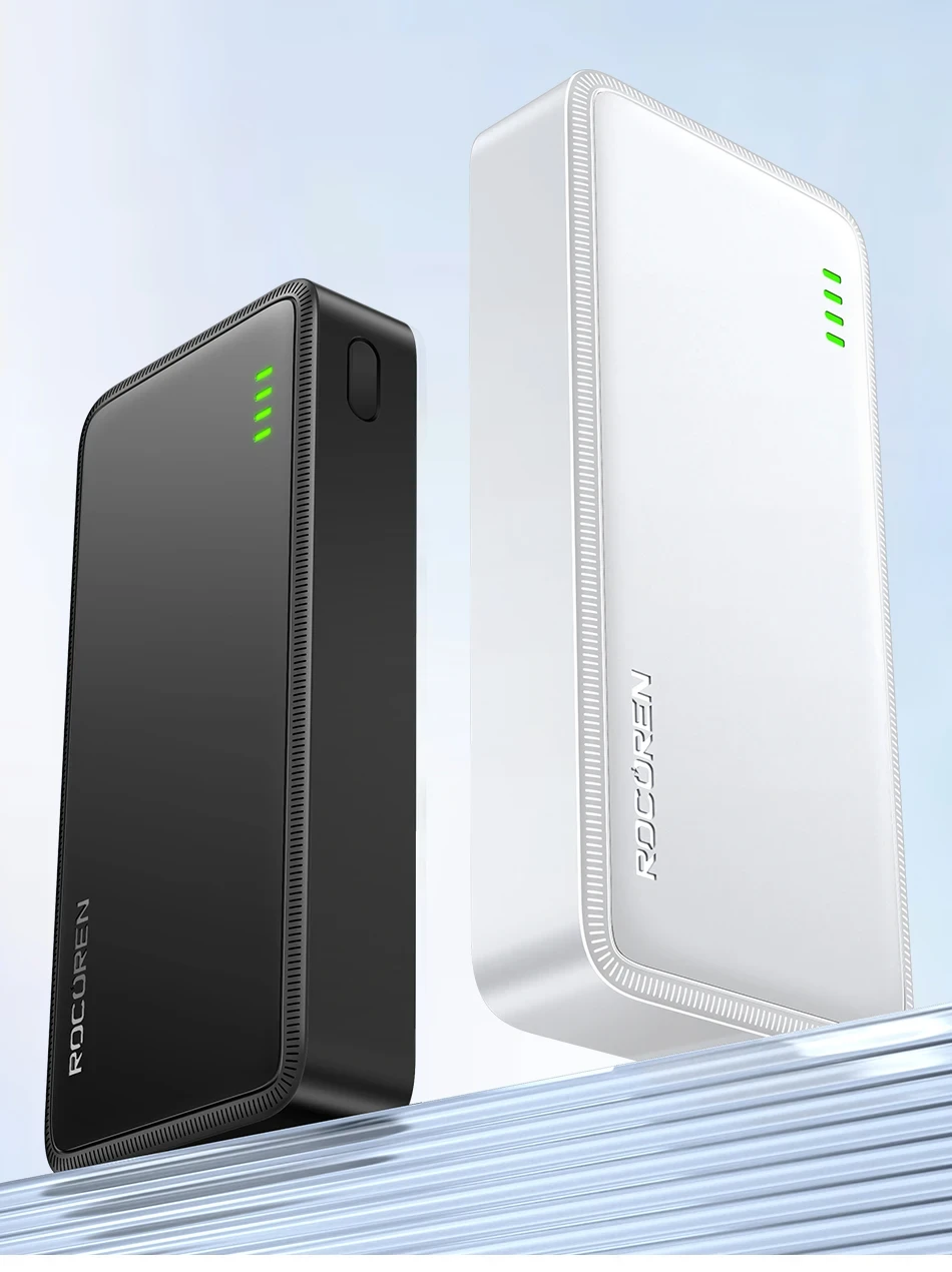Повербанк Rocoren 20000mAh 15W USB-C із захистом, заряджання 3 пристроїв RCBPHH2K-15W