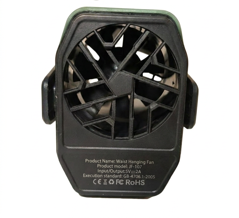 Поясний вентилятор JF-107 High Speed Waist Fan, 100 режимів, USB-C, ліхтарик, автономність до 10 годин