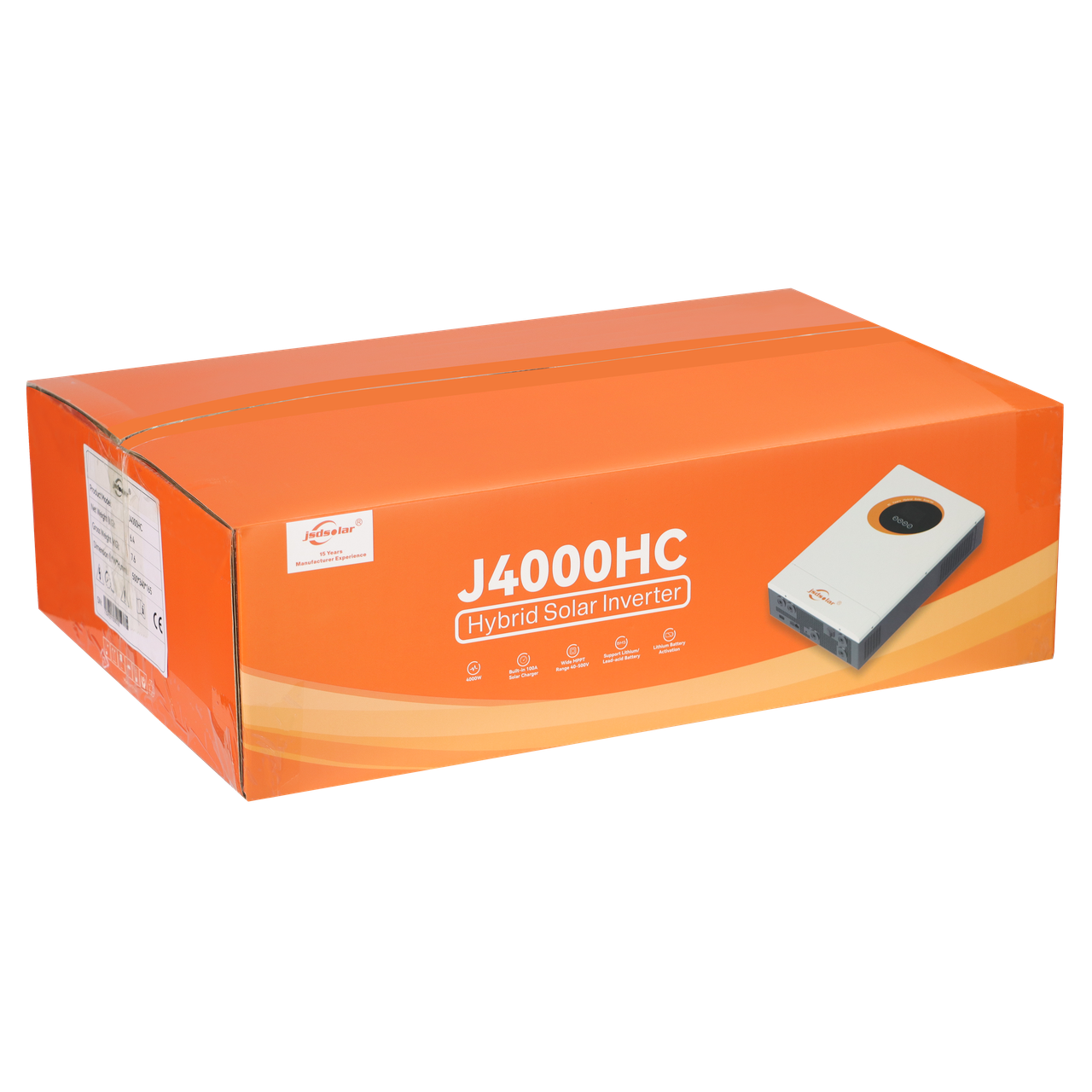 Гібридний сонячний інвертор JSDSolar J4000HC 4 кВт 24В MPPT 100A для LiFePO4 і свинцевих АКБ, чиста синусоїда