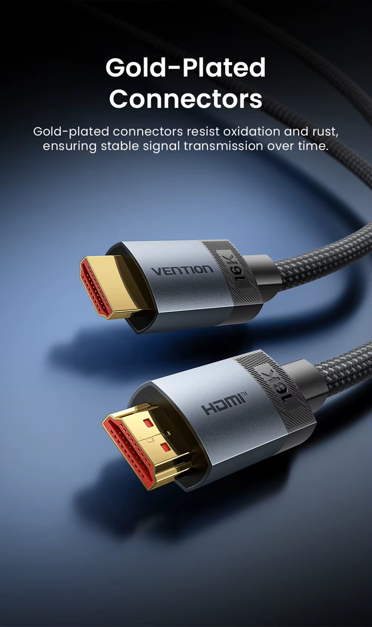 Кабель HDMI 2.2 Vention ALV 1.5 м 96Gbps 16K@60Hz/8K@240Hz/4K@480Hz Ultra High Speed