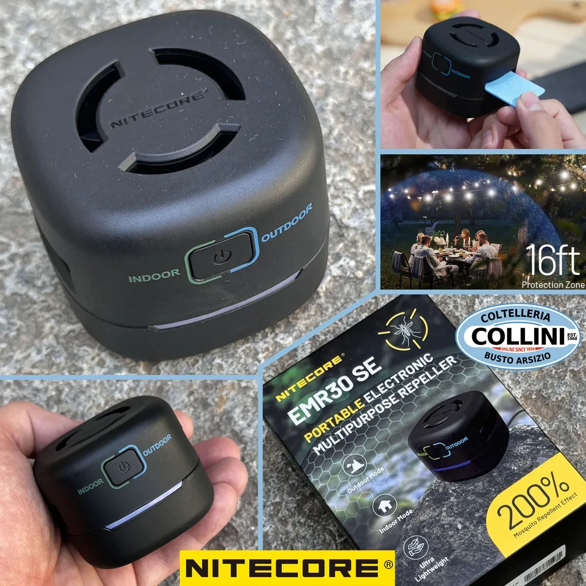 NITECORE EMR30 SE — портативний електронний репелент від комарів USB-C, область захисту до 4.9 м, IPX5