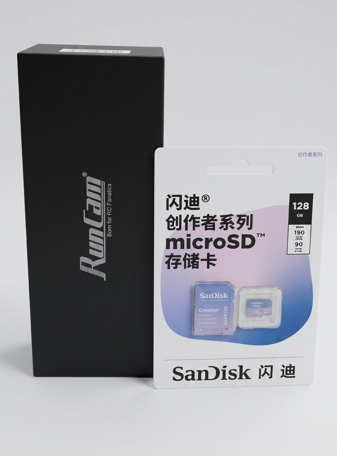 Екшн-камера RunCam HelmetCam 4K для шолома + microSD SanDisk Creator 128 ГБ